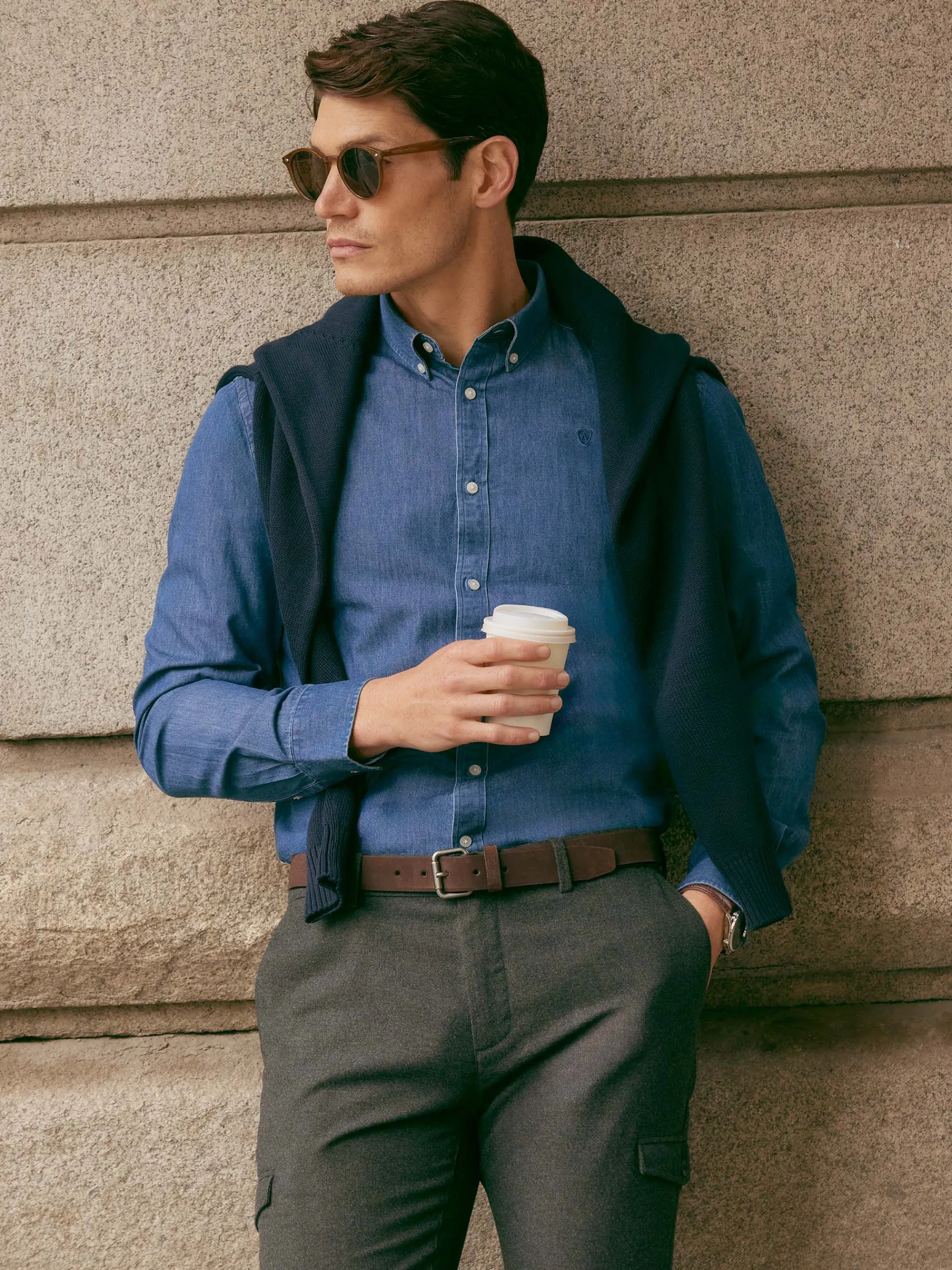 Hombre Alvaro Moreno CAMISA DENIM B.DOWN
