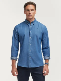 Hombre Alvaro Moreno CAMISA DENIM SLUB