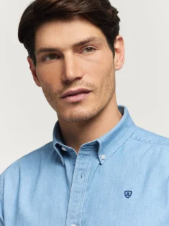 Hombre Alvaro Moreno CAMISA DENIM SLUB