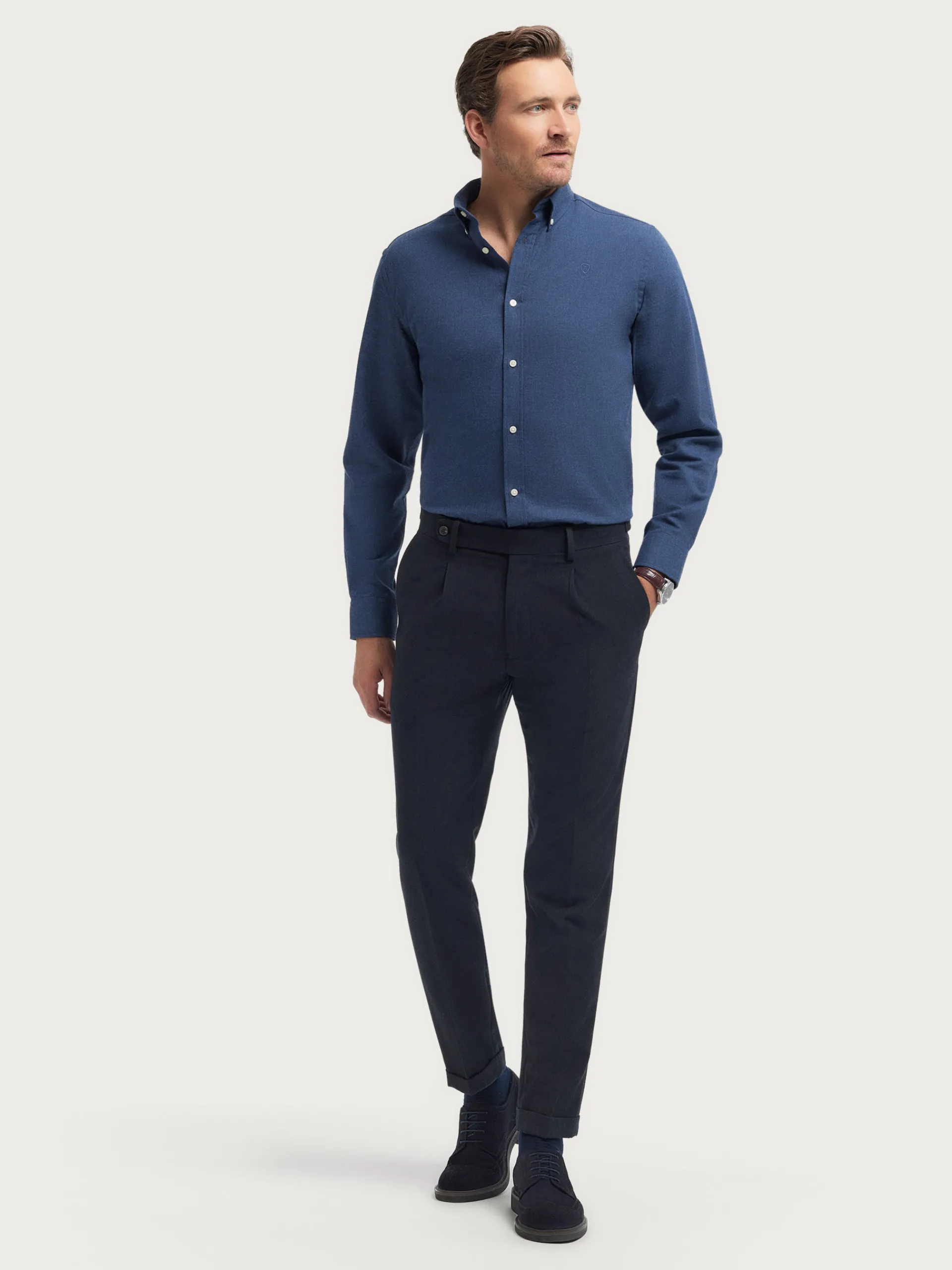 Hombre Alvaro Moreno CAMISA FLANNEL TWILL
