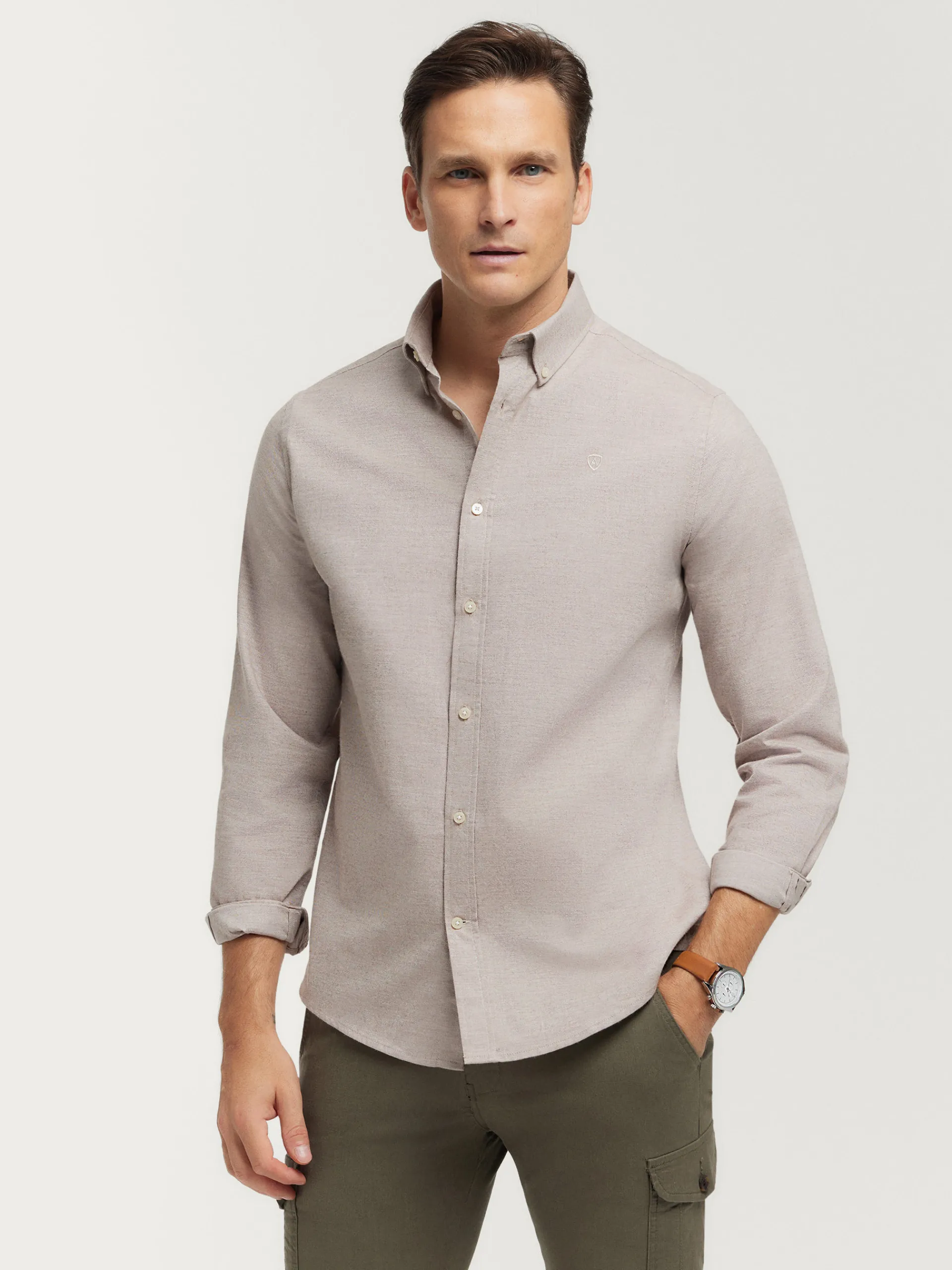Hombre Alvaro Moreno CAMISA FLANNEL TWILL