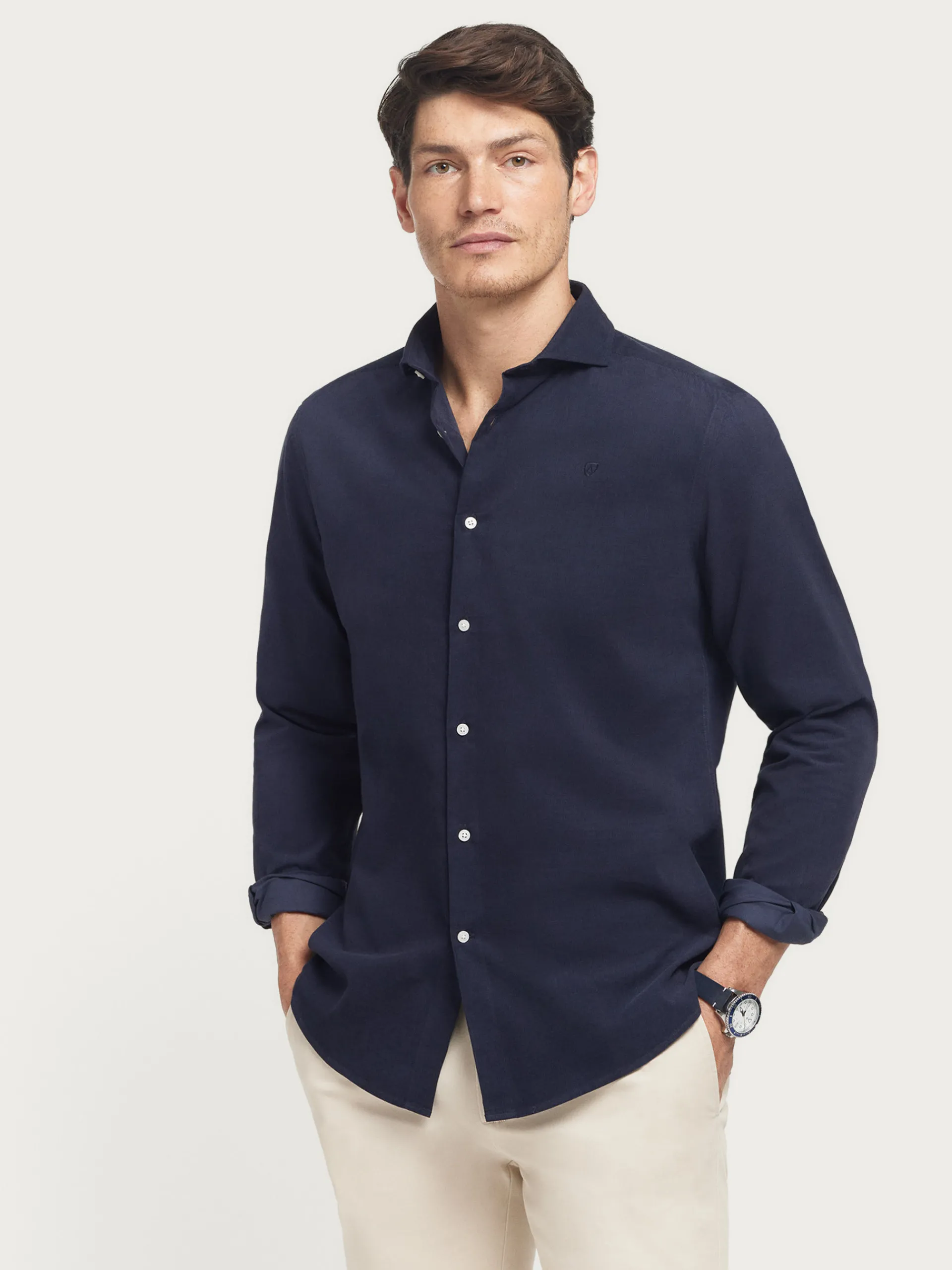 Hombre Alvaro Moreno CAMISA MICROPANA JACK AZUL MARINO