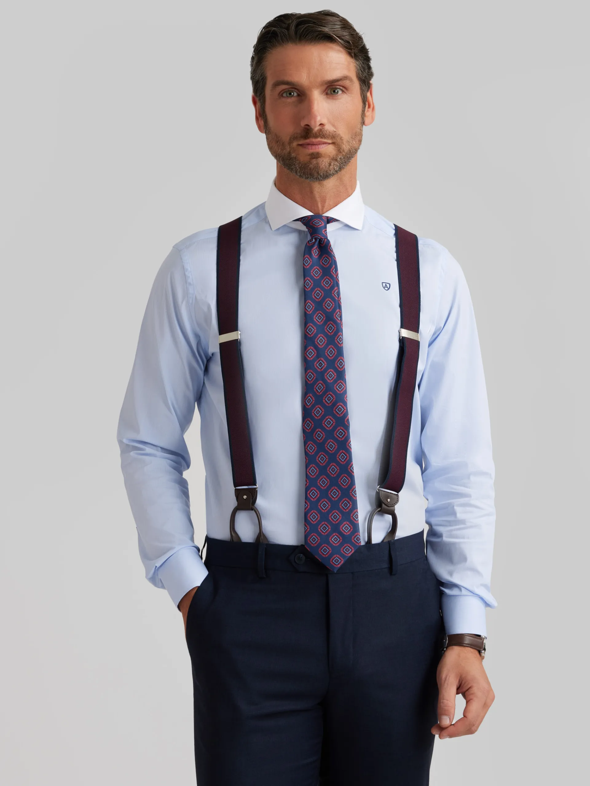 Hombre Alvaro Moreno CAMISA MIL RAYAS C. BLANCO