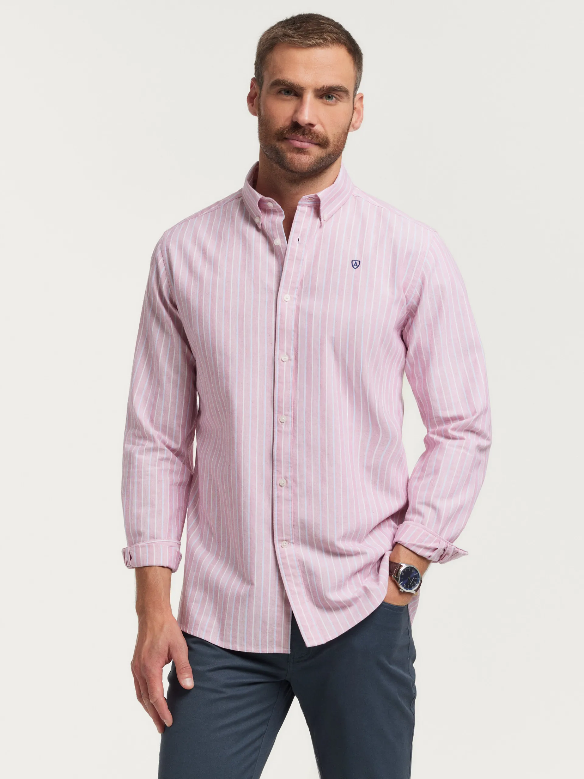 Hombre Alvaro Moreno CAMISA OXFORD FANCY STR