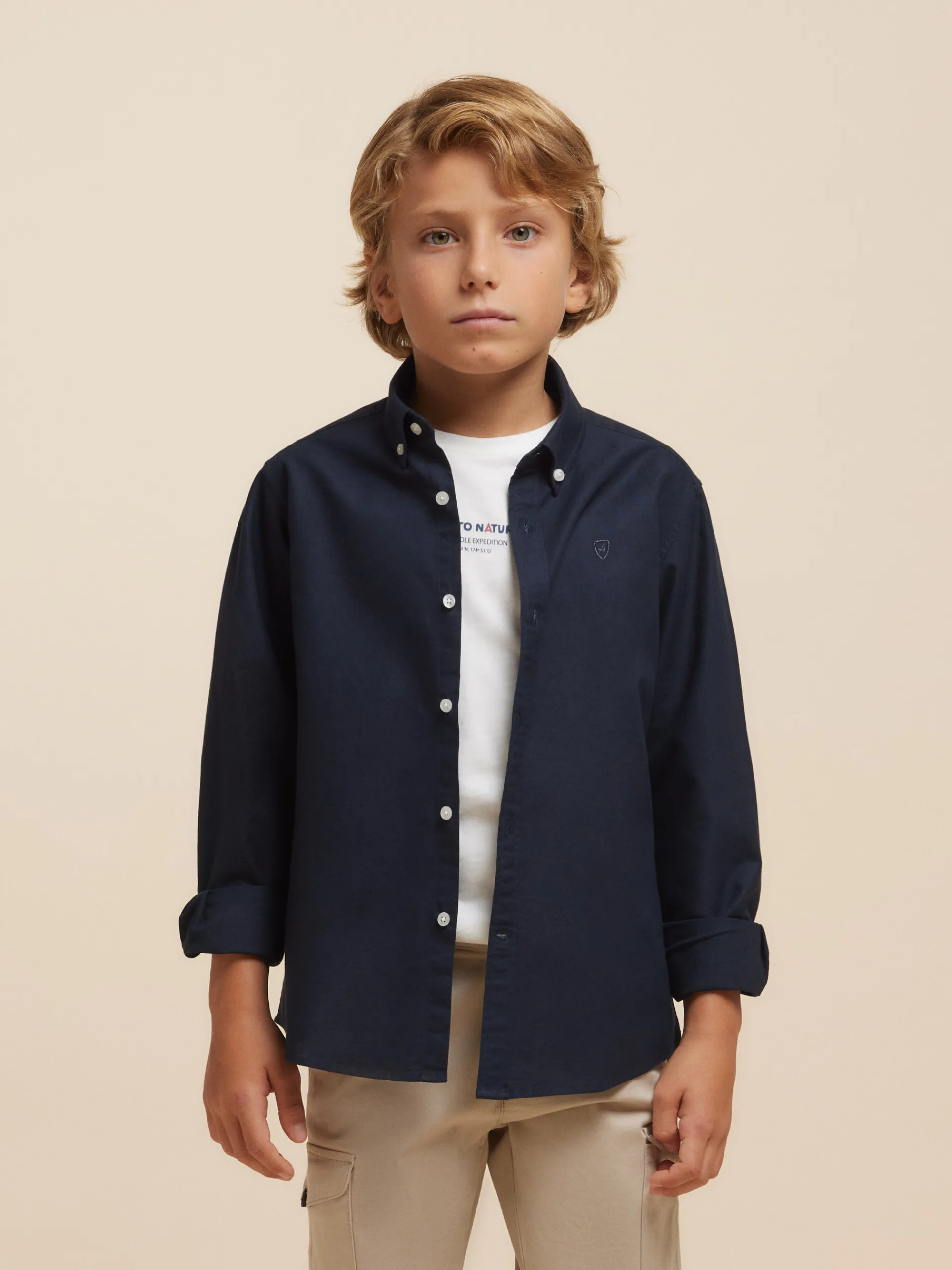 Alvaro Moreno CAMISA OXFORD SOLID KIDS