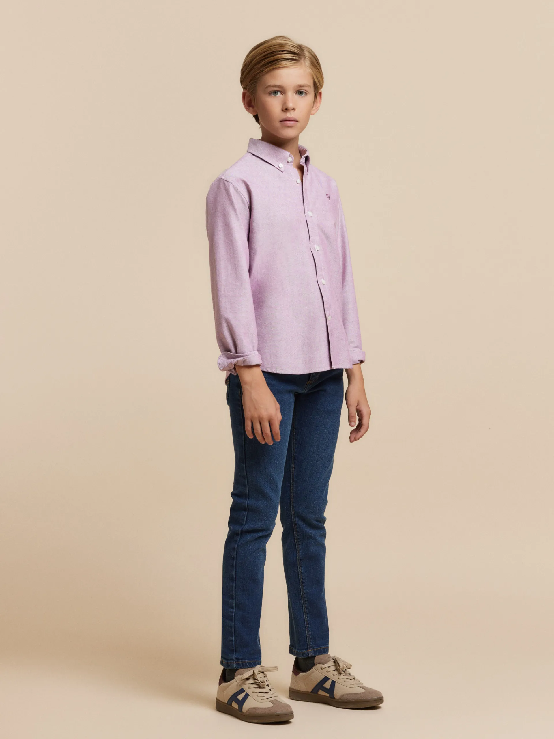Alvaro Moreno CAMISA OXFORD SOLID KIDS