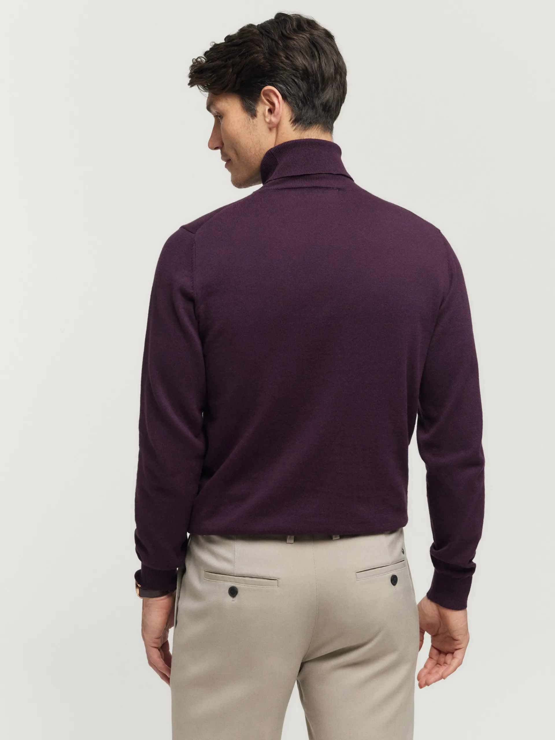 Hombre Alvaro Moreno JERSEY ROLL COLLAR BURDEOS