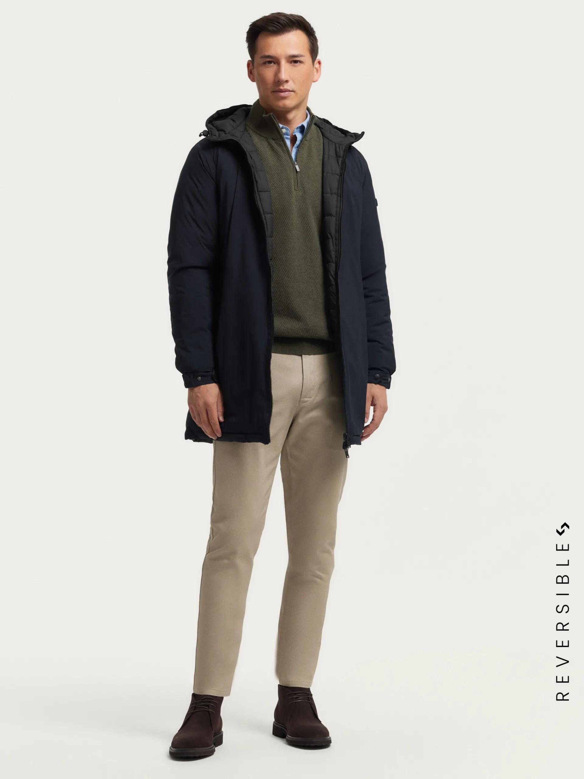 Hombre Alvaro Moreno PARKA RATCHED REVERSIBLE | MARRÓN