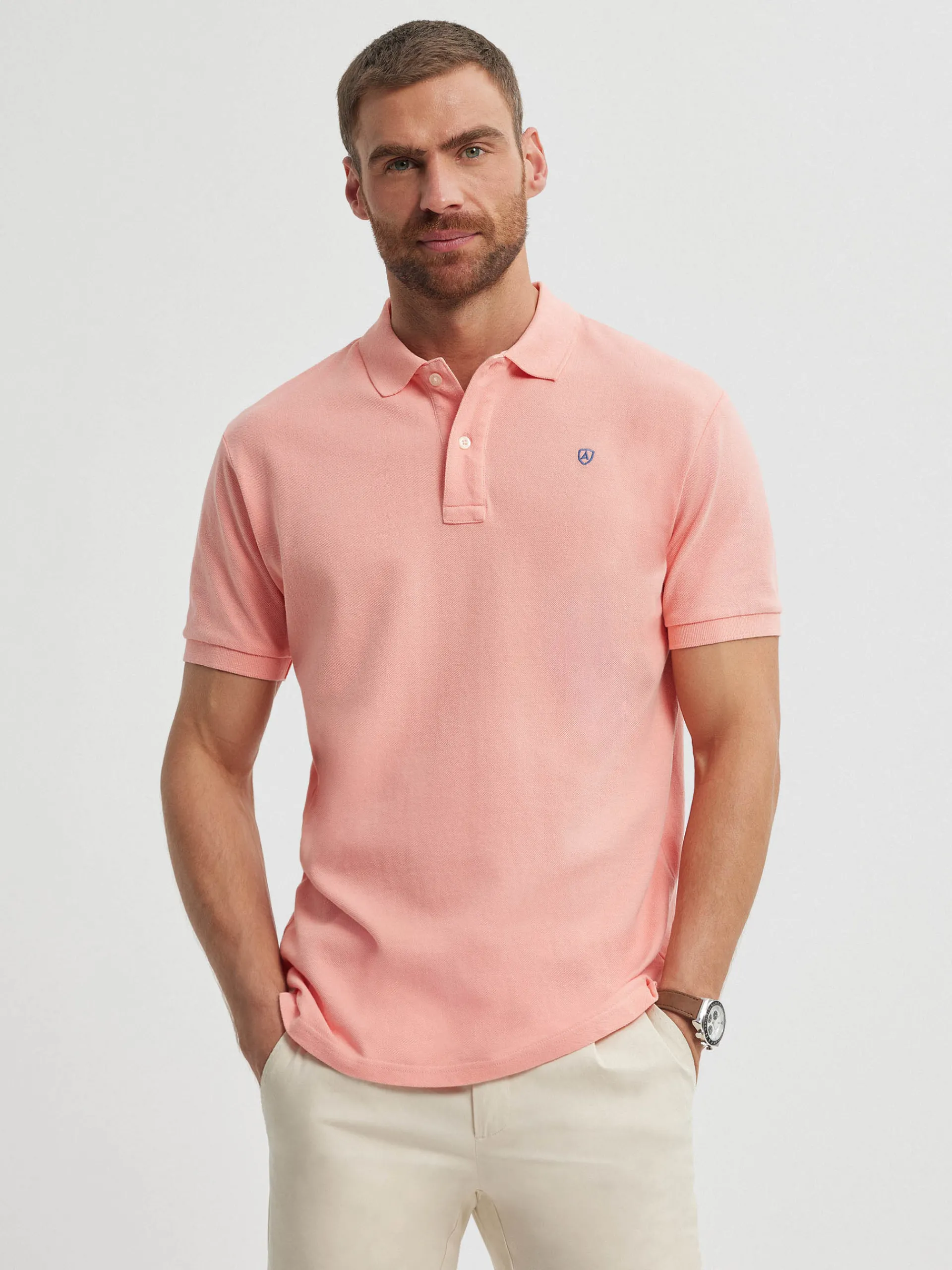 Hombre Alvaro Moreno POLO BASIC SALMÓN